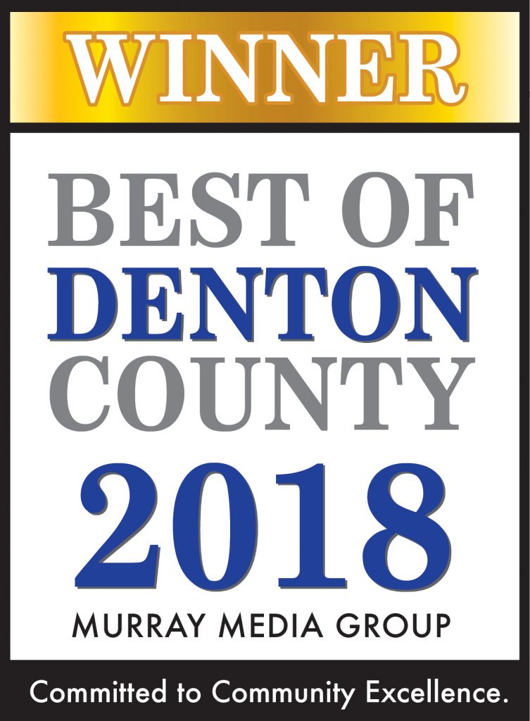 Winner Best of Denton County 2018